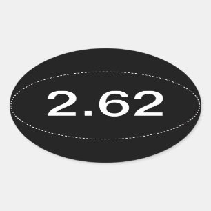Sticker Ovale 2,62 Adhésif pour pare-chocs drôle d'ovale de