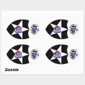 Sticker Ovale 2e division d'infanterie, deuxième à zéro. (Feuille)