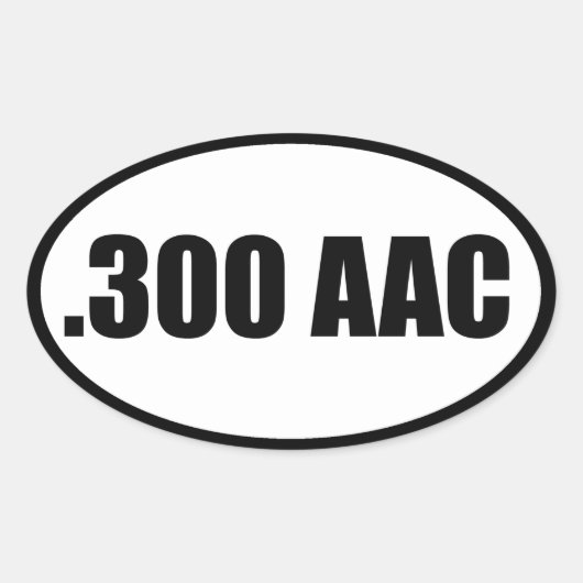 STICKER OVALE .300 AAC (Devant)