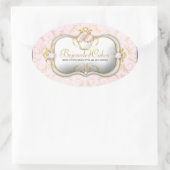 Sticker Ovale 311-Ciao Bella gâteaux bijoués | Arrière - plan ro (Sac)