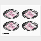 Sticker Ovale 311 Gâteaux de luxe Damask Shimmer (Feuille)