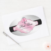 Sticker Ovale 311 Gâteaux de luxe Faux Arrière - plan d'argent (Enveloppe)