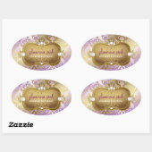 Sticker Ovale 311 Glamour Lilac Damask (Feuille)
