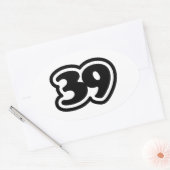 Sticker Ovale 39 Japonais Slang Sankyu (Enveloppe)