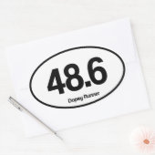 Sticker Ovale 48,6 Coureur stupéfié (Enveloppe)