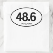 Sticker Ovale 48,6 Coureur stupéfié (Sac)