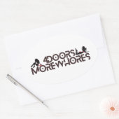 Sticker Ovale 4 Portes Plus de prostituées (Enveloppe)