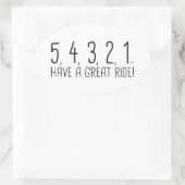 STICKER OVALE 54321 (Sac)