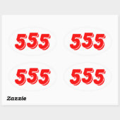 STICKER OVALE 555 (Feuille)