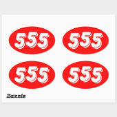 STICKER OVALE 555 (Feuille)