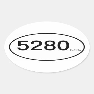 Sticker Ovale 5 280 pi/mile