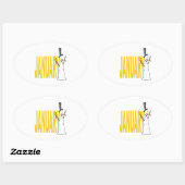 Sticker Ovale 5 janvier (Feuille)