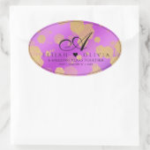 Sticker Ovale 6e 33e 47e 48e anniversaire du Mariage Améthyste (Sac)