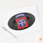 Sticker Ovale 82e division aéroportée "All American" - RUSTIC (Enveloppe)