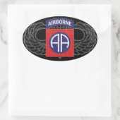 Sticker Ovale 82e division aéroportée "All American" - RUSTIC (Sac)