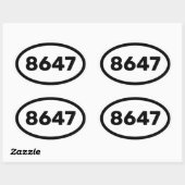 STICKER OVALE 8647 (Feuille)