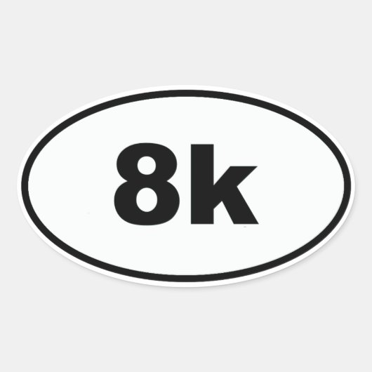 Sticker Ovale 8 k (Devant)