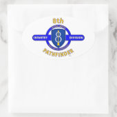 STICKER OVALE 8E DIVISION D'INFANTERIE "PATHFINDER" (Sac)