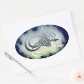 Sticker Ovale A beautifull bismillah on a cloudy blue background (Enveloppe)
