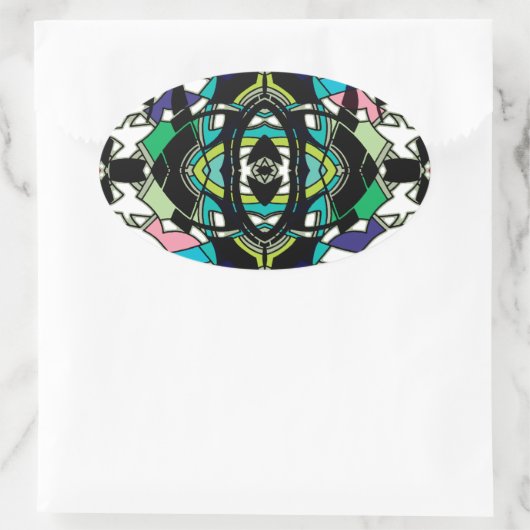 Sticker Ovale à damiers (Sac)