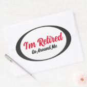 Sticker ovale à la retraite (Enveloppe)