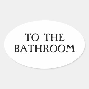 Sticker Ovale À la salle de bain