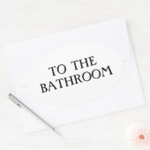 Sticker Ovale À la salle de bain (Enveloppe)