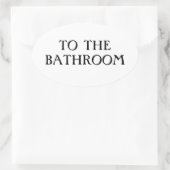 Sticker Ovale À la salle de bain (Sac)