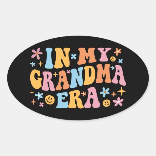 Sticker Ovale A l'ère de ma grand-mère I (Devant)