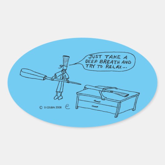 Sticker ovale à respiration profonde (Devant)
