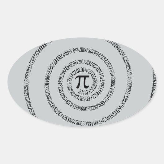 Sticker Ovale A sPIral sur Pi Cliquez sur Personnaliser Changer  (Devant)