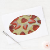 Sticker Ovale A strawberry cake (Enveloppe)