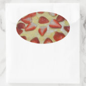 Sticker Ovale A strawberry cake (Sac)