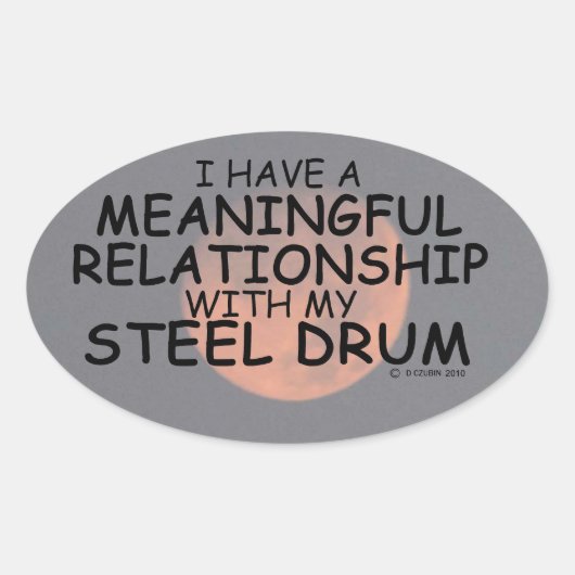 Sticker ovale à tambour en acier (Devant)