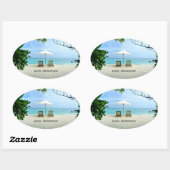 Sticker Ovale Aaah retirement.relaxation at the beach (Feuille)