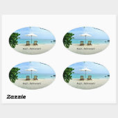 Sticker Ovale Aaah...Retraite (Feuille)