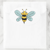 Sticker Ovale Abeille (Sac)