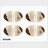 Sticker Ovale Abeille Apiariste Ferme d'abeilles Honeycomb (Feuille)