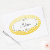 Sticker Ovale Abeille douce (Enveloppe)