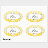 Sticker Ovale Abeille douce (Feuille)