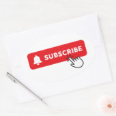 Sticker Ovale abonner à ma chaîne youtube (Enveloppe)