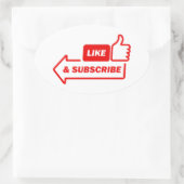 Sticker Ovale abonnez-vous à ma channe youtube (Sac)