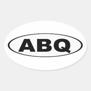 Sticker Ovale ABQ Albuquerque Nouveau Mexique
