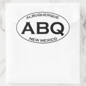 Sticker Ovale ABQ - Albuquerque Nouveau-Mexique (Sac)