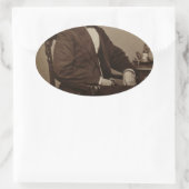 Sticker Ovale Abraham Lincoln (Sac)