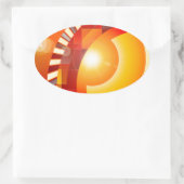 Sticker Ovale Abréviation géométrique Sunny (Sac)