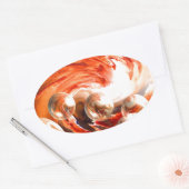 Sticker Ovale Abstrait contemporain (Enveloppe)