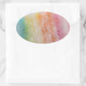 Sticker Ovale Abstrait couleur rose rouge jaune bleu blanc (Sac)