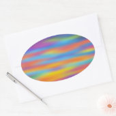 Sticker Ovale Abstrait Desert Sunset Sky Artwork (Enveloppe)