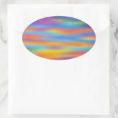 Sticker Ovale Abstrait Desert Sunset Sky Artwork (Sac)